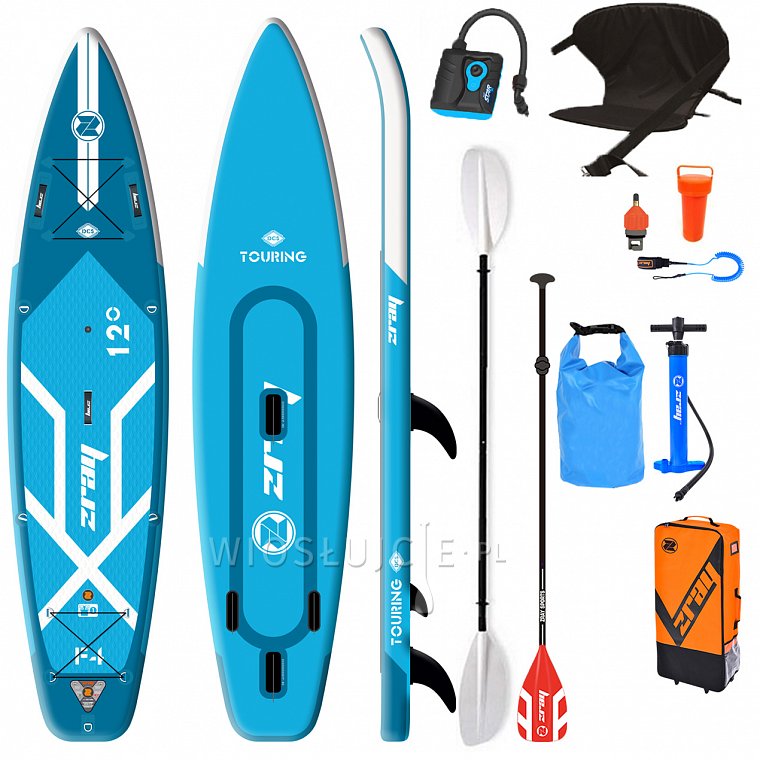 Deska WindSUP ZRAY F4 FURY EPIC 12'0 z wiosłem - pompowany paddleboard