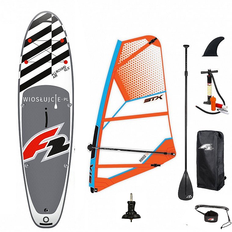 Deska SUP F2 AIR WINDSURF 11'5 zestaw - pompowany paddleboard, windsurfing i kajak