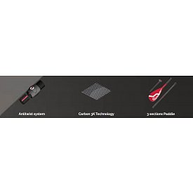 wiosło karbonowe SUP COASTO FULL CARBON 3D - 3-częściowe, regulowane wiosło do desek SUP