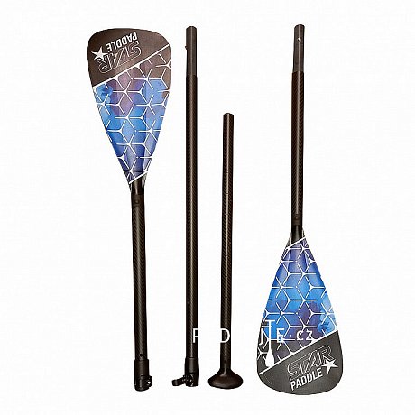 Wiosło karbonowe STAR Carbon RACE Combo C30 4D - 4-częściowe, regulowane, typu COMBO SUP i kajak