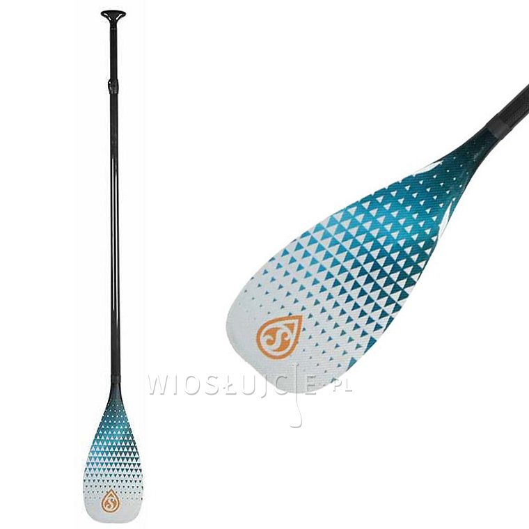 wiosło karbonowe SUP SKIFFO Elite Carbon C100 3D - 3-częściowe, regulowane wiosło do desek SUP