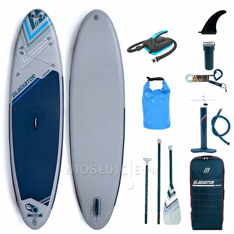 Deska SUP GLADIATOR ORIGIN 10'8 z wiosłem - pompowany paddleboard (94038)