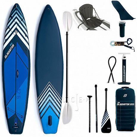 Deska SUP GLADIATOR PRO 12'6 WIDE z wiosłem - pompowany paddleboard S22/S23 (594182)