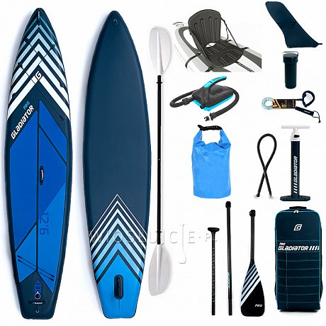 Deska SUP GLADIATOR PRO 12'6 WIDE z wiosłem - pompowany paddleboard S22/S23 (594182)