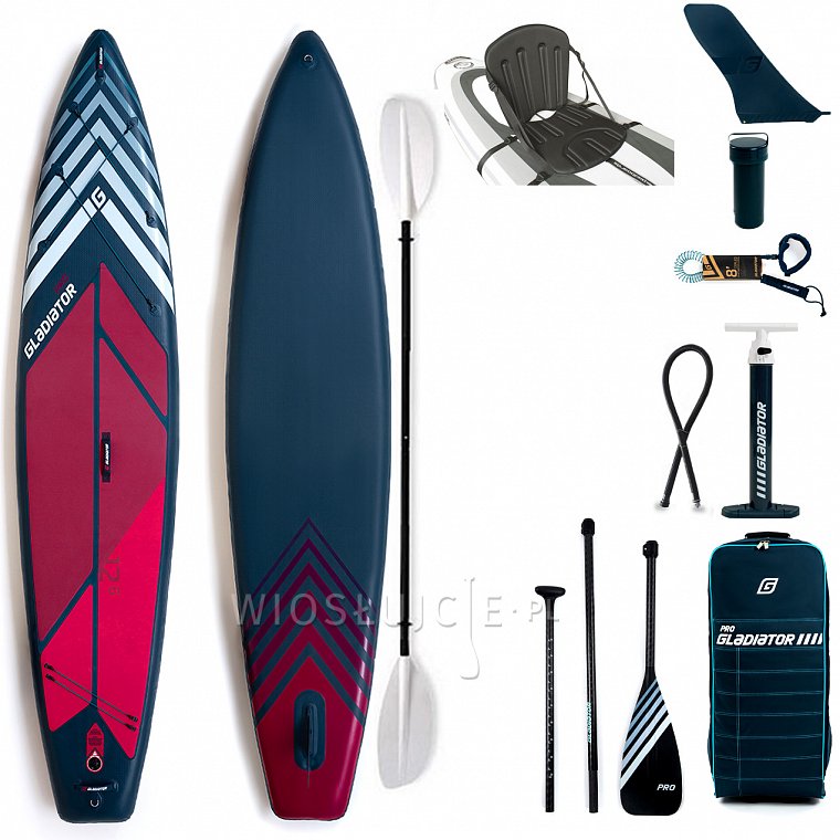 Deska SUP GLADIATOR PRO 12'6 TOURING z wiosłem