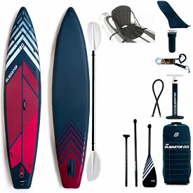 Deska SUP GLADIATOR PRO 12'6 TOURING z wiosłem - pompowany paddleboard S22/S23 (594175)