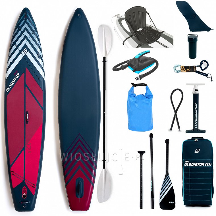 Deska SUP GLADIATOR PRO 12'6 TOURING z wiosłem