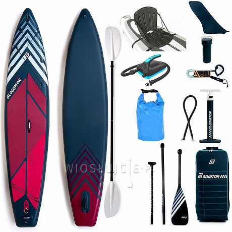 Deska SUP GLADIATOR PRO 12'6 TOURING z wiosłem - pompowany paddleboard S22/S23 (594175)