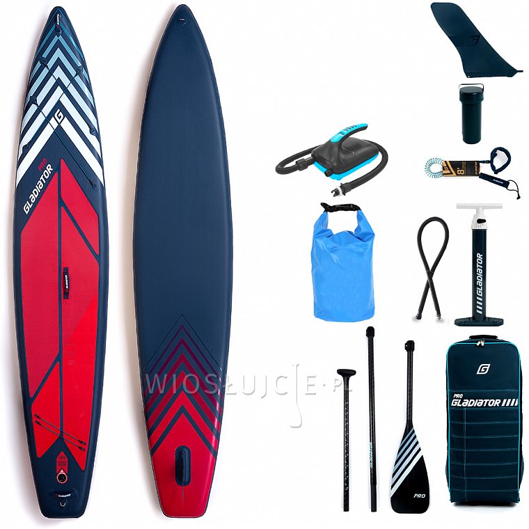 Deska SUP GLADIATOR PRO 12'6 LIGHT z wiosłem model 2022 - pompowany paddleboard (94151)