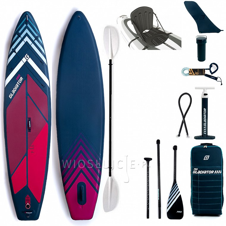 Deska SUP GLADIATOR PRO 11'4 z wiosłem model 2022