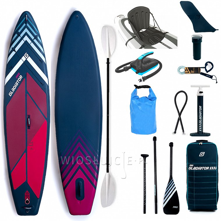 Deska SUP GLADIATOR PRO 11'4 z wiosłem model 2022