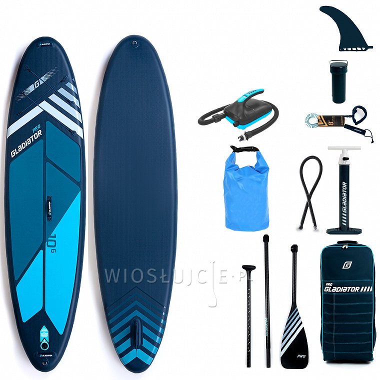 Deska SUP GLADIATOR PRO 10'6 z wiosłem model 2022  - pompowany paddleboard (94106)