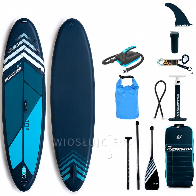 Deska SUP GLADIATOR PRO 10'8 z wiosłem model 2022  - pompowany paddleboard (94113)