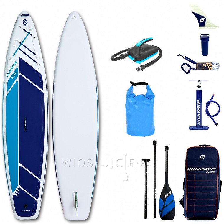 Deska SUP GLADIATOR ELITE 11'2 TOURING z wiosłem model 2022 - pompowany paddleboard (94199)