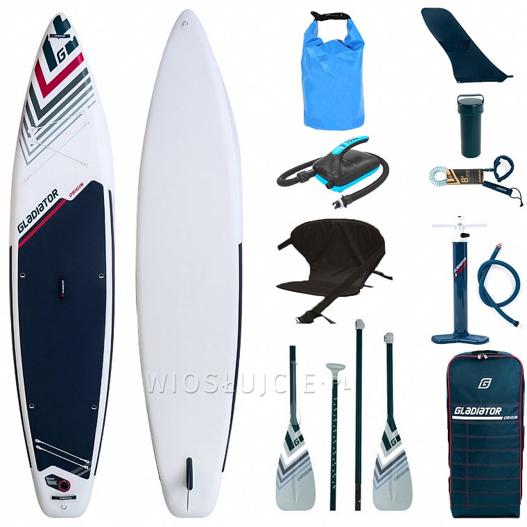 Deska SUP GLADIATOR ORIGIN 12'6 TOURING SC z wiosłem laminatowym - pompowany paddleboard (94069)