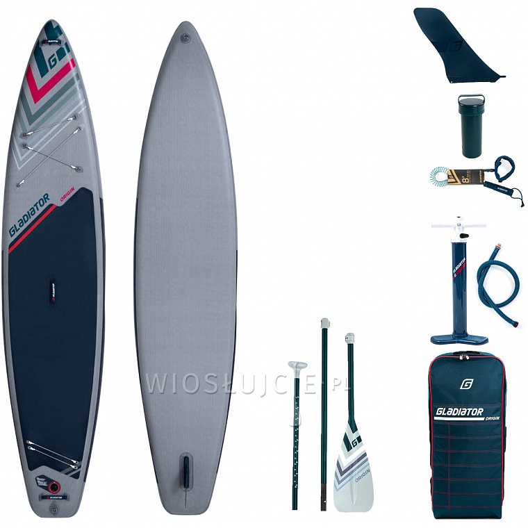 Deska SUP GLADIATOR ORIGIN 12'6 touring z wiosłem - pompowany paddleboard