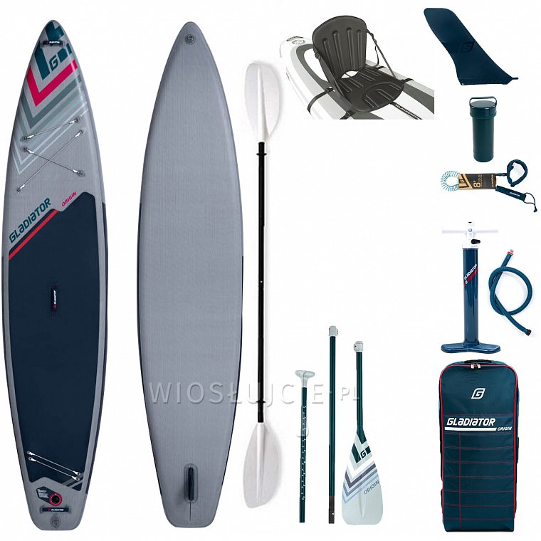 Deska SUP GLADIATOR ORIGIN 12'6 touring z wiosłem - pompowany paddleboard