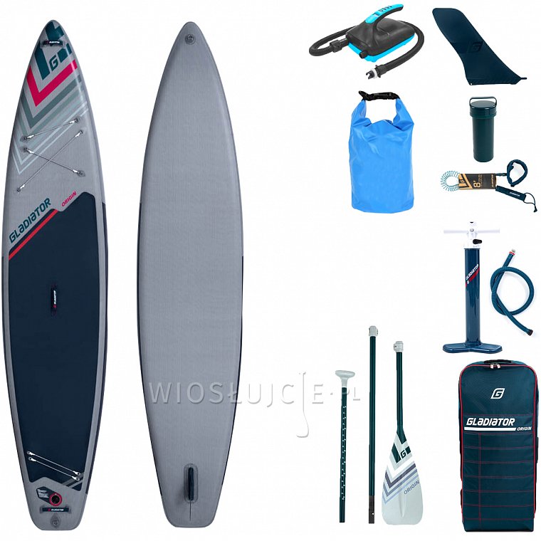 Deska SUP GLADIATOR ORIGIN 12'6 touring z wiosłem - pompowany paddleboard