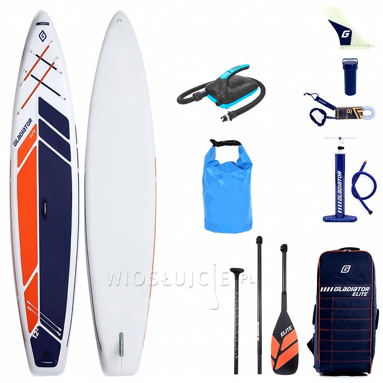 Deska SUP GLADIATOR ELITE 12'6 Light TOURING z wiosłem model 2022 - pompowany paddleboard (94243)