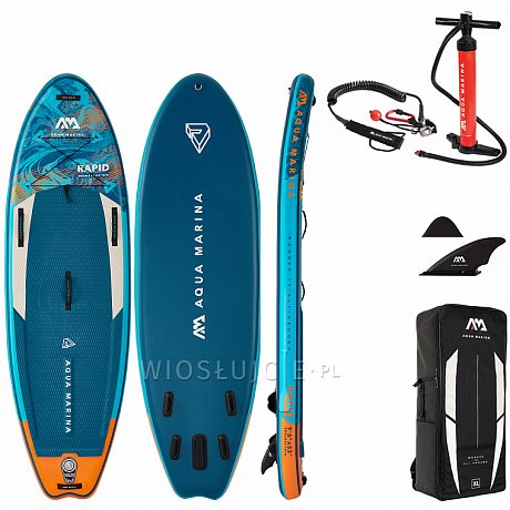 Deska SUP AQUA MARINA RAPID 9’6″ - pompowany paddleboard rzeczny model 2022/2023