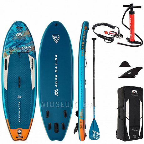 Deska SUP AQUA MARINA RAPID 9’6″ - pompowany paddleboard rzeczny model 2022/2023