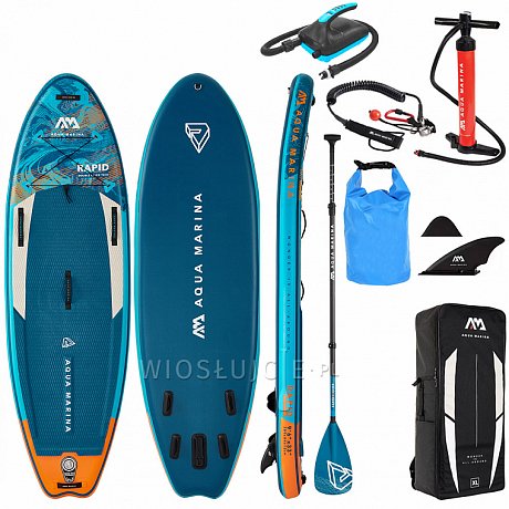 Deska SUP AQUA MARINA RAPID 9’6″ - pompowany paddleboard rzeczny model 2022/2023