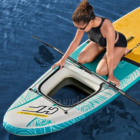 Deska SUP HYDRO FORCE PANORAMA 11'2 z wiosłem - pompowany paddleboard z wizjerem (65363)