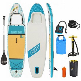 Deska SUP HYDRO FORCE PANORAMA 11'2 z wiosłem - pompowany paddleboard z wizjerem (65363)