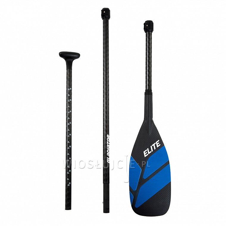 Pádlo GLADIATOR ELITE BLUE karbonové 3. dílné nastavitelné - pádlo pro paddleboard