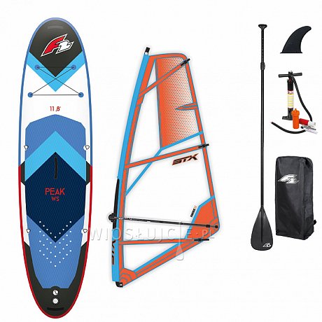 Zestaw WindSUP F2 PEAK WINDSURF 11'7 BLUE + pędnik STX PowerKid - pompowany paddleboard