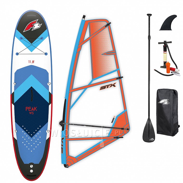 Paddleboard F2 PEAK WINDSURF 11'8 BLUE komplet s plachtou - nafukovací paddleboard a windsurfing