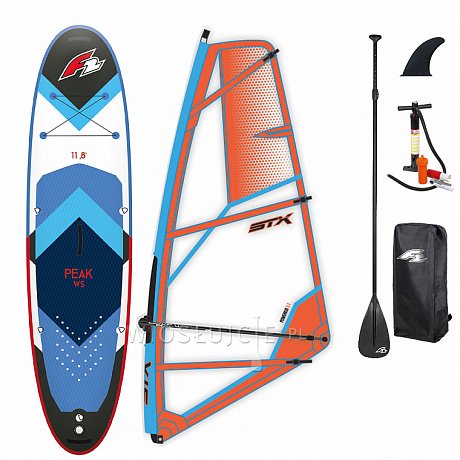 Zestaw WindSUP F2 PEAK WINDSURF 11'7 BLUE + pędnik STX PowerKid - pompowany paddleboard