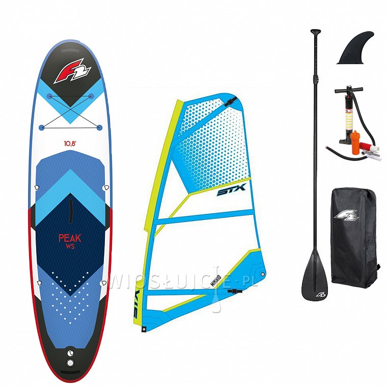 Paddleboard F2 PEAK WINDSURF 10'8 BLUE komplet s plachtou- nafukovací paddleboard a windsurfing