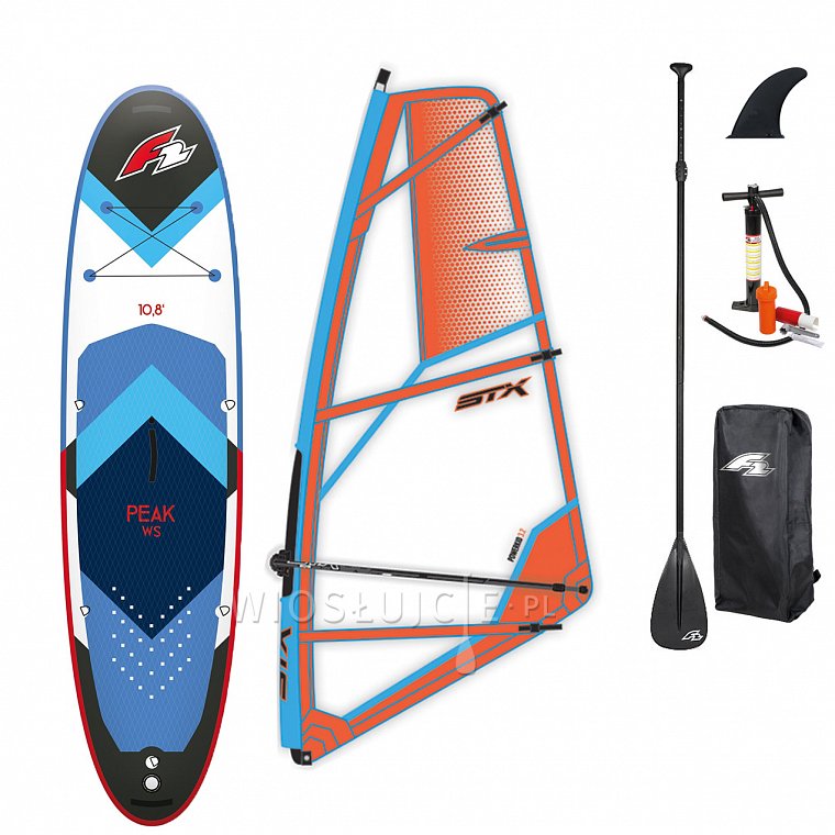 Paddleboard F2 PEAK WINDSURF 10'8 BLUE komplet s plachtou- nafukovací paddleboard a windsurfing