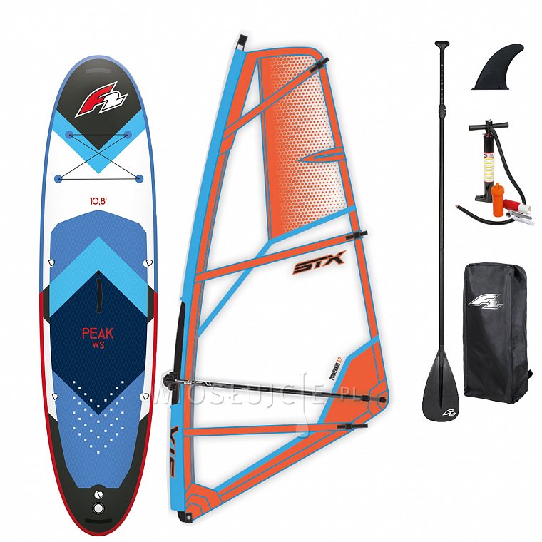 Paddleboard F2 PEAK WINDSURF 10'8 BLUE komplet s plachtou- nafukovací paddleboard a windsurfing