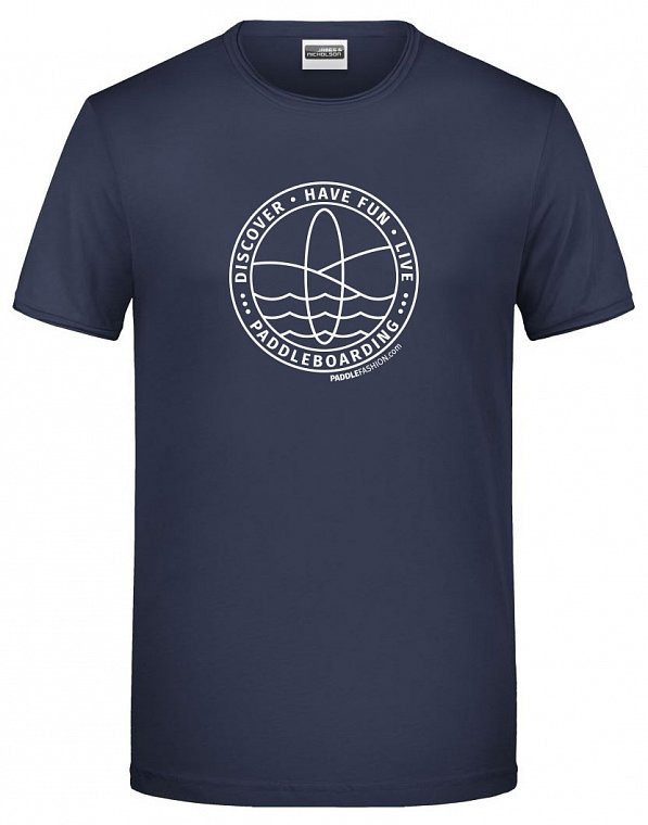 Tričko pánské PADDLEBOARDING STAMP NAVY Bio bavlna krátký rukáv