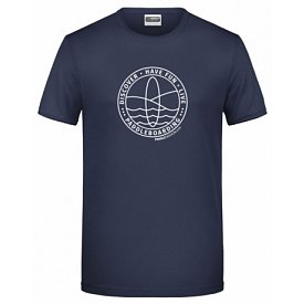 T-shirt bawełniany męski PADDLEBOARDING STAMP NAVY - organic cotton