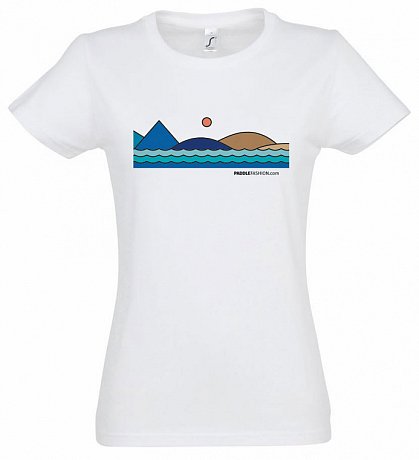 T-shirt bawełniany damski PADDLEFASHION.COM WHITE