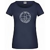 T-shirt bawełniany damski PADDLEBOARDING STAMP NAVY - organic cotton