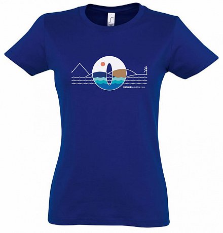 T-shirt bawełniany damski PADDLEFASHION.COM BLUE