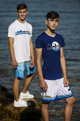 T-shirt bawełniany męski PADDLEFASHION.COM BLUE