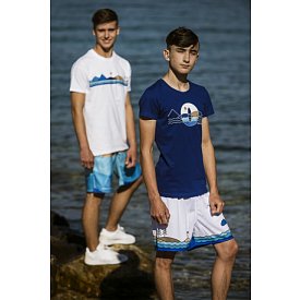 T-shirt bawełniany męski PADDLEFASHION.COM BLUE