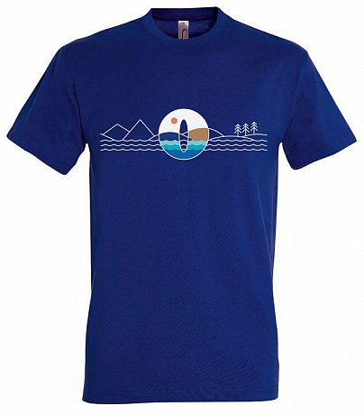 T-shirt bawełniany męski PADDLEFASHION.COM BLUE