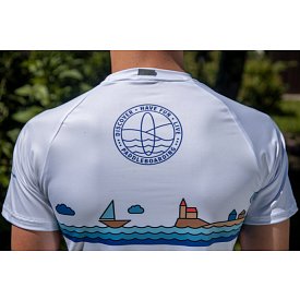 Koszulka męska lycra PADDLEBOARDING WHITE - krótki rękaw