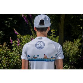 Koszulka męska lycra PADDLEBOARDING WHITE - krótki rękaw