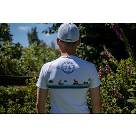 Koszulka męska lycra PADDLEBOARDING WHITE - krótki rękaw