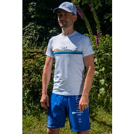 Koszulka męska lycra PADDLEBOARDING WHITE - krótki rękaw