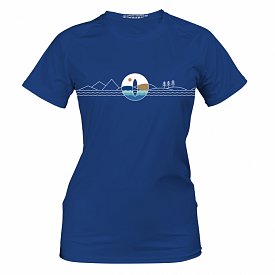 Koszulka damska lycra PADDLEBOARDING BLUE - krótki rękaw