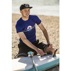 Koszulka męska lycra PADDLEBOARDING BLUE - krótki rękaw