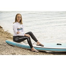 Koszulka damska lycra PADDLEBOARDING WHITE - długi rękaw